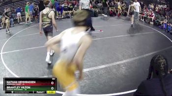 90 lbs Round 5 (6 Team) - Brantley Hilton, Kansas Anaconda vs Nathan Hemmingsen, Nebraska Maize