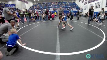 55 lbs Consi Of 16 #2 - Rowen Jones, Bridge Creek Youth Wrestling vs Mikah Barriga, Little Axe Takedown Club