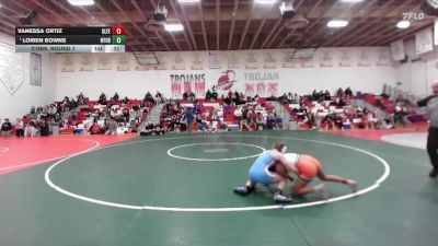 105 lbs Cons. Round 7 - Lorien Bowns, Nyssa vs Vanessa Ortiz, Glenns Ferry