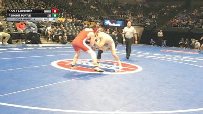 190 Class 3 lbs Cons. Round 1 - Brodie Purtle, St. Michael The Archangel vs Cole Lawrence, Chaminade College Prep