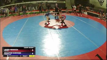 113 lbs Champ. Round 1 - Javier Mendoza, Oregon vs Brighton Karvoski, Connecticut