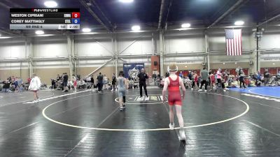 84 lbs Rr Rnd 6 - Weston Cipriani, South Hills Wrestling Academy - MSE vs Corey Mattingly, Steller Trained Skywalkers - MSE