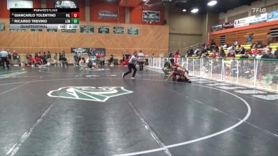 184 lbs Quarterfinal - Ricardo Trevino, Lemoore College vs Giancarlo Tolentino, Palomar College