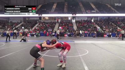 85 lbs Cons. Round 1 - Addison Kurth, Hoxie Kids Wrestling Club vs Hudson Shreve, Atchison