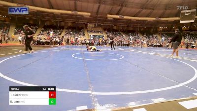 100 lbs Semifinal - Tyce Baker, Midwest City Bombers Youth Wrestling Club vs Brentley Lee, Eufaula Ironheads Wrestling Club