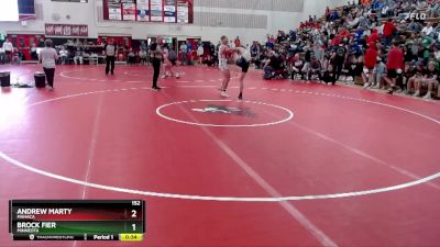 152 lbs Cons. Round 3 - Brock Fier, Minneota vs Andrew Marty, MAHACA