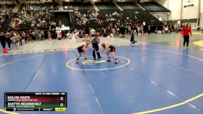 80 lbs Cons. Round 4 - Kolvin White, Broken Bow Wrestling Cub vs Eastyn Heusinkvelt, St.Paul Youth Wrestling