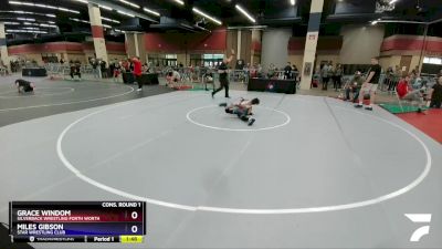 93 lbs Cons. Round 1 - Grace Windom, Silverback Wrestling Forth Worth vs Miles Gibson, Star Wrestling Club