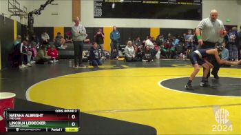 76 lbs Cons. Round 2 - Natana Albright, The Club vs Lincoln Leidecker, Carnegie Scots