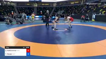 74 kg Prelims - Quincy Kalkbrenner, Iowa vs Tony Raupp, North Dakota