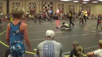 65 lbs Round 2 (6 Team) - Jack Lauer, Upper Twp Green Hornets vs Colton Johnson, Headhunters Blue