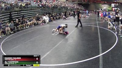 75 lbs Semis & 1st Wrestleback (8 Team) - Eli Thompson, Nebraska Blue vs Maddex Maurer, Iowa USA Grey