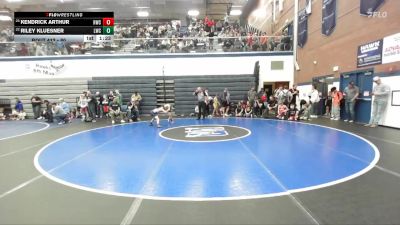 80 lbs Cons. Round 2 - Riley Kluesner, Lakeland Wrestling Club vs Kendrick Arthur, Hawk Wrestling Club