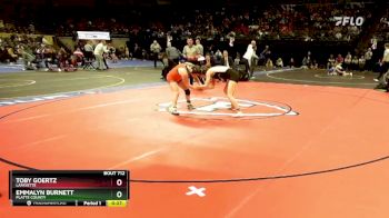 125 Class 2 lbs Cons. Semi - Toby Goertz, Lafayette vs EmmaLyn Burnett, Platte County