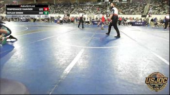 90 lbs Round Of 16 - Temperance Vanvder, Lone Grove Takedown Club vs Taylan Green, Harrah Little League Wrestling