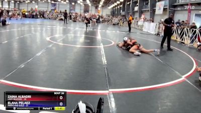 104 lbs Rd# 6- 3:15pm Friday - Zaina Albadri, Lady Reapers vs Elana Pelaez, Maryland Gold