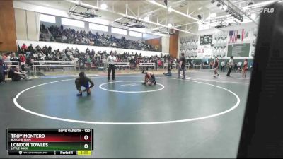 120 lbs Champ. Round 2 - London Towles, Little Rock vs Troy Montero, Bosco B Team