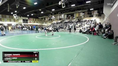 157 lbs Cons. Round 4 - Dominic Tamayo, Oak Hills vs Logan Lopez, Clovis East