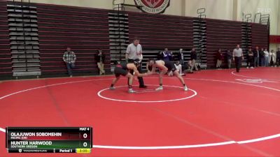 165 lbs Semifinal - Olajuwon Sobomehin, Pacific (OR) vs Hunter Harwood, Southern Oregon