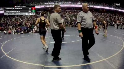 2A 150 lbs Quarterfinal - Brandon Mcbride, Lincolnton High School vs Nathan Garner, Southwestern Randolph High School