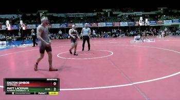 165 lbs Semis (4 Team) - Matt Lackman, Alvernia University vs Dalton Gimbor, Kutztown