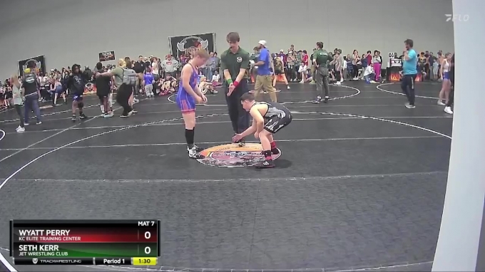 125 lbs Cons. Round 2 - Wyatt Perry, KC Elite Training Center vs Seth ...