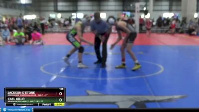 106 lbs Placement (4 Team) - Cael Killo, HEADHUNTERS WRESTLING CLUB vs Jackson D`Etore, DARKHORSE WRESTLING CLUB - GOLD