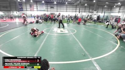 70 lbs Cons. Round 1 - Cole Dickerson, Shenandoah Valley Wrestling Cl vs Michael Major-Gorham, Vbfighthouse Wrestling Club