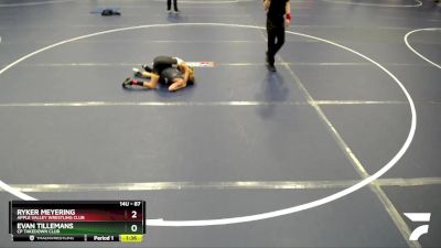 87 lbs Cons. Round 3 - Ryker Meyering, Apple Valley Wrestling Club vs Evan Tillemans, CP Takedown Club