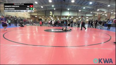 90 lbs Round Of 16 - Kenneth Bertron, Unattached vs John Dennis, Marlow Outlaws