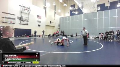 150 lbs Champ. Round 1 - Emil Engler, West Valley (Yakima) vs Enrique Rebollo, Quincy