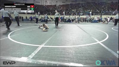 70 lbs Round Of 16 - Judson Gann, Barnsdall Youth Wrestling vs Stetson Jefferson, Raw Wrestling Club