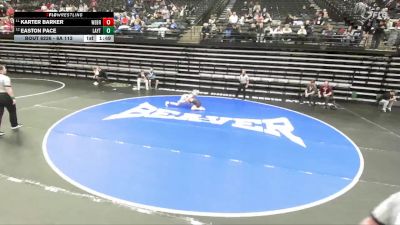 6A 113 lbs Cons. Round 2 - Karter Barker, Weber vs Easton Pace, Layton