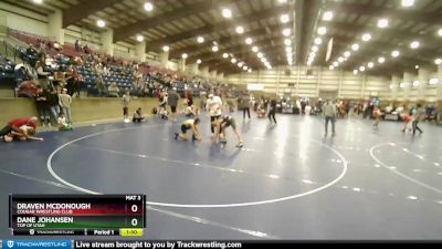 110 lbs Champ. Round 1 - Draven McDonough, Cougar Wrestling Club vs Dane Johansen, Top Of Utah