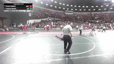 95 lbs Champ. Round 2 - Logan Grant, LAW vs Ryan Premo, Verona Area Wrestling Club