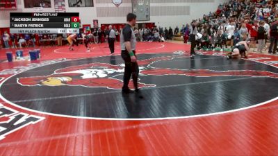 160 lbs 1st Place Match - Masyn Patrick, Holdingford vs Jackson Jenniges, Adrian Area