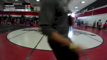 Girls 107 lbs Cons. Semi - Aisha Khan, Live Oak Girls vs Olive Ernest, Pleasant Valley Girls