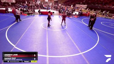 215 lbs Cons. Round 3 - Andrew Lanik, California vs Damian Diaz, South High School Wrestling