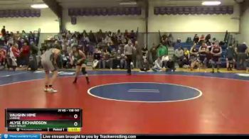 138 lbs 7th Place Match - Alyse Richardson, Kelly Walsh vs Vaughn Hime, Laramie