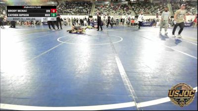 126 lbs Consi Of 8 #1 - Brody Mcnac, Bristow Elementary Wrestling Club vs Cayden Gipson, Woodward Youth Wrestling