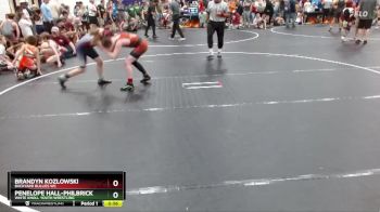 115 lbs Round 1 - Brandyn Kozlowski, Backyard Bullies WC vs Penelope Hall-Philbrick, White Knoll Youth Wrestling