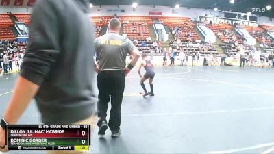 85 lbs Semifinal - Dillon `Lil Mac` McBride, Center Line WC vs Dominic Gorder, Team Donahoe Wrestling Club