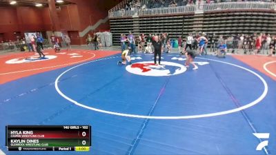 102 lbs Semifinal - Hyla King, Casper Wrestling Club vs Kaylin Dines, Glenrock Wrestling Club