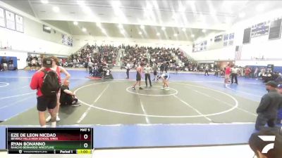 138 lbs Cons. Round 2 - Eze De Leon Nicdao, Beverly Hills High School Wres vs Ryan Bonanno, Rancho Bernardo Wrestling