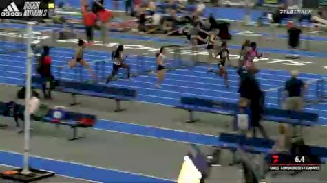 High School Girls' 60m Hurdles Championship, Round 2 Heat 3