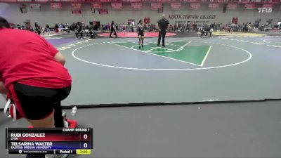 110 lbs Champ. Round 1 - Telsarina Walter, Eastern Oregon University vs Rubi Gonzalez, Lyon