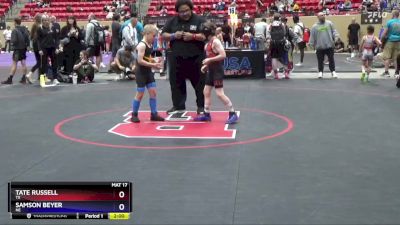 67 lbs Quarterfinal - Tate Russell, TX vs Samson Beyer, NE