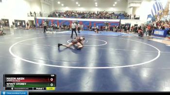 126 lbs Champ. Round 1 - Mason Aiken, American Falls vs Wyatt Storey, Kellogg