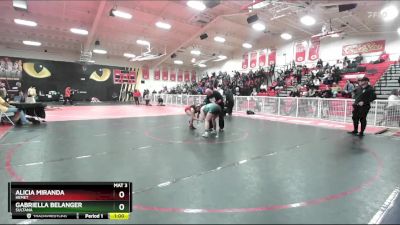 145 lbs Cons. Round 3 - Alicia Miranda, Hemet vs Gabriella Belanger, Sultana