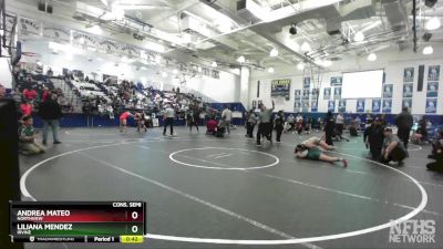 155 lbs Cons. Semi - Liliana Mendez, Irvine vs Andrea Mateo, Northview